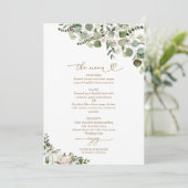 グリーンリーカボチャ秋の結婚式メニューカード 招待状 (スタンド正面)