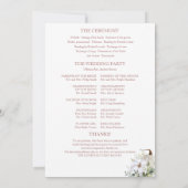 グリーンリーカボチャ秋の結婚式式プログラム 招待状 (裏面)