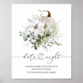 グリーンリーカボチャ秋デイトナイトジャールサイン ポスター (正面)