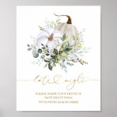 グリーンリーカボチャ秋デイトナイトジャールサイン ポスター (正面)