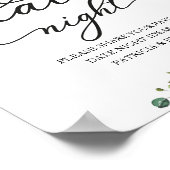 グリーンリーカボチャ秋デイトナイトジャールサイン ポスター (角)