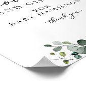 グリーンリーカボチャ秋ブックスベビーサイン ポスター (角)