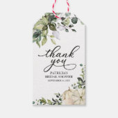 グリーンリーカボチャ秋ブライダルシャワーお気に入りギフトラベル ギフトタグ (正面)