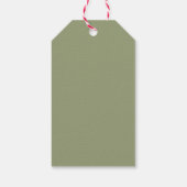 グリーンリーカボチャ秋ブライダルシャワーお気に入りギフトラベル ギフトタグ (裏面)