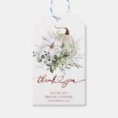 グリーンリーカボチャ秋ブライダルシャワーお気に入りギフトラベル ギフトタグ (正面)