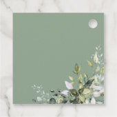 グリーンリーカボチャ秋ブライダルシャワーお気に入りギフトラベル フェイバータグ (裏面)