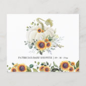 グリーンリーカボチャ秋ブライダルシャワーアドバイスカード (裏面)