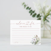 グリーンリーカボチャ秋ブライダルシャワーアドバイスカード (スタンド正面)