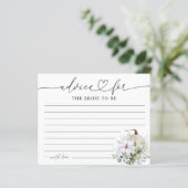グリーンリーカボチャ秋ブライダルシャワーアドバイスカード (スタンド正面)