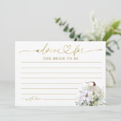 グリーンリーカボチャ秋ブライダルシャワーアドバイスカード (スタンド正面)