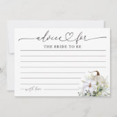 グリーンリーカボチャ秋ブライダルシャワーアドバイスカード (正面)