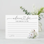 グリーンリーカボチャ秋ブライダルシャワーアドバイスカード (スタンド正面)