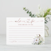 グリーンリーカボチャ秋ブライダルシャワーアドバイスカード (スタンド正面)