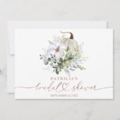 グリーンリーカボチャ秋ブライダルシャワーアドバイスカード (裏面)