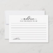 グリーンリーカボチャ秋ブライダルシャワーアドバイスカード 招待状 (正面)