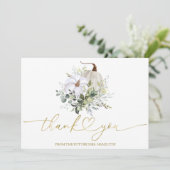 グリーンリーカボチャ秋ブライダルシャワーサンキューカード 招待状 (スタンド正面)