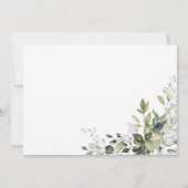 グリーンリーカボチャ秋ブライダルシャワーサンキューカード 招待状 (裏面)