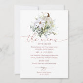 グリーンリーカボチャ秋ブライダルシャワープレート用メニュー 招待状 (正面)