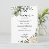グリーンリーカボチャ秋ブライダルシャワープレート用メニュー 招待状 (スタンド正面)