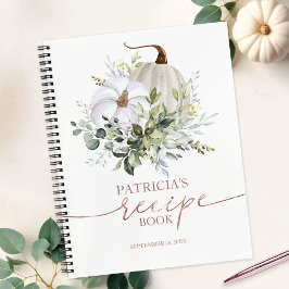 グリーンリーカボチャ秋ブライダルシャワーレシピブック ノートブック