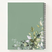 グリーンリーカボチャ秋ブライダルシャワーレシピブック ノートブック (裏面)