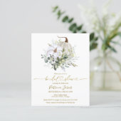 グリーンリーカボチャ秋ブライダルシャワー招待 (スタンド正面)