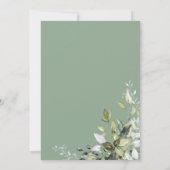 グリーンリーカボチャ秋ブライダルシャワー招待 招待状 (裏面)