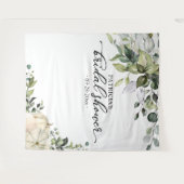 グリーンリーカボチャ秋ブライダルシャワー背景 タペストリー (正面(横))