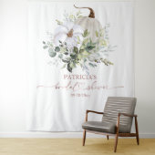 グリーンリーカボチャ秋ブライダルシャワー背景 タペストリー (インサイチュ)