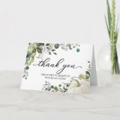 グリーンリーカボチャ秋ベビーシャワーありがとう カード (正面)