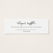 グリーンリーカボチャ秋ベビーシャワーおむつラッフル (裏面)