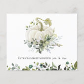 グリーンリーカボチャ秋ベビーシャワーアドバイスカード (裏面)