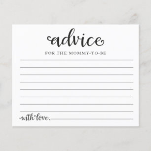 グリーンリーカボチャ秋ベビーシャワーアドバイスカード