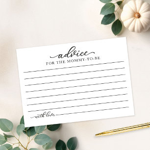 グリーンリーカボチャ秋ベビーシャワーアドバイスカード 招待状