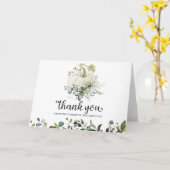 グリーンリーカボチャ秋ベビーシャワーサンキューカード カード (黄色い花)