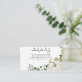 グリーンリーカボチャ秋ベビーシャワーブックベビー エンクロージャーカード (スタンド正面)