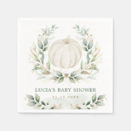 グリーンリーカボチャ秋秋カップル赤ちゃんシャワー スタンダードカクテルナプキン