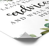 グリーンリーカボチャ赤ちゃんシャワーアドバイス標識 ポスター (角)