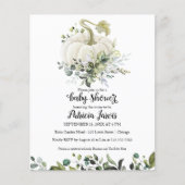 グリーンリーカボンプキンバジェットベビーシャワー招待状 (正面)