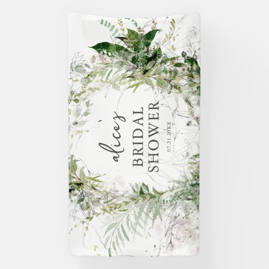 グリーンリーガーデンブライダルシャワーバナー 横断幕 (縦)