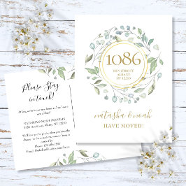 グリーンリーガーランド金ゴールドニューアドレス引っ越しましたアンノ 案内ポストカード