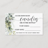 グリーンリーキャンディーズ赤ちゃんシャワーゲームカード プレイスカード (正面)