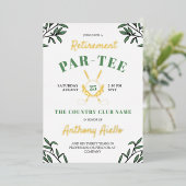 グリーンリークロスゴルフクラブリタイアパーティー 箔招待状 (立ち正面)
