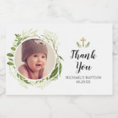 グリーンリークロスフォトミニワきらめくインボトルラ スパークリングワインラベル (シングルラベル)