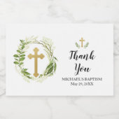 グリーンリークロスミニワきらめくインボトルラベル スパークリングワインラベル (シングルラベル)