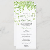 グリーンリークローバーフローラ結婚式 プログラム (正面/裏面)