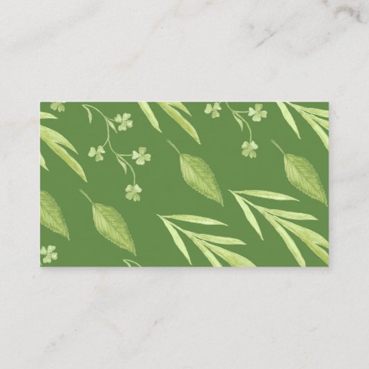 グリーンリークローバー結婚フローラ座席表 プレイスカード (裏面)