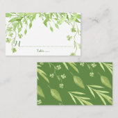 グリーンリークローバー結婚フローラ座席表 プレイスカード (正面/裏面)