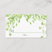 グリーンリークローバー結婚フローラ座席表 プレイスカード (正面)