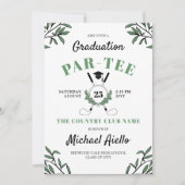 グリーンリーゴルフをテーマにした卒業パーティー 招待状 (正面)